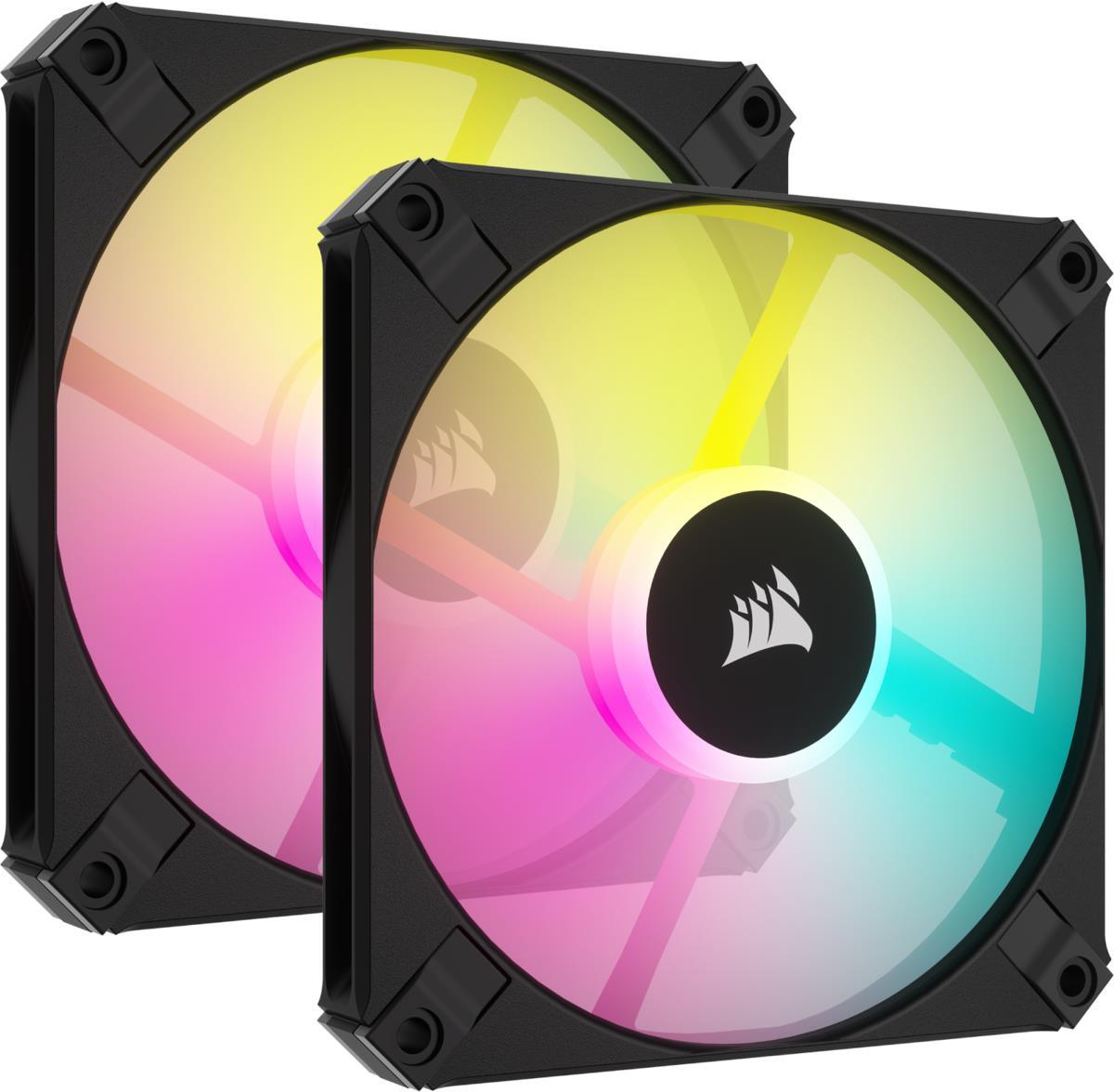 Купить CORSAIR iCUE AF120 RGB SLIM - Gehäuselüfter - 120 mm - Schwarz (Packung mit 2) (CO-9050163-WW) в магазине wardena.ru