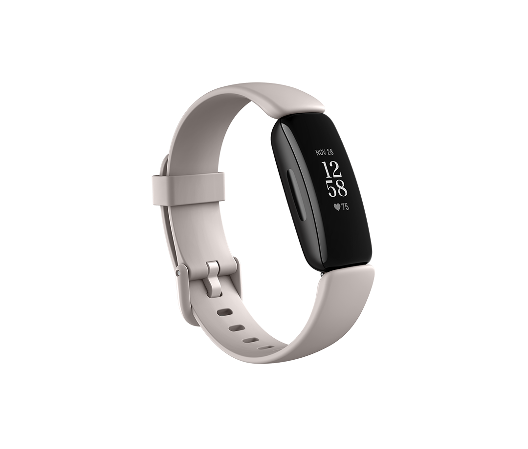 Купить Fitbit Inspire 2 - Schwarz - Aktivitätsmesser mit Band - Silikon - Lunar White - Bandgröße 140-220 mm - S/L - einfarbig - Bluetooth (FB418BKWT) в магазине wardena.ru
