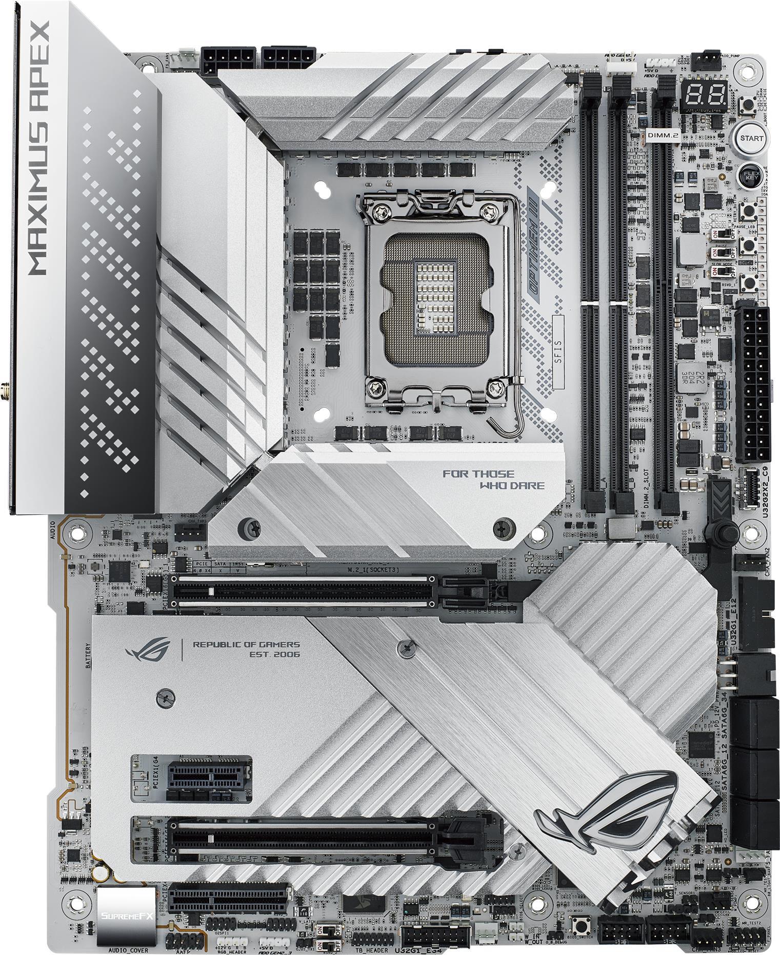 Купить ASUS ROG MAXIMUS Z790 APEX - Intel - LGA 1700 - Intel® Celeron® - Intel® Core™ i3 - Intel® Core™ i5 - Intel® Core™ i7 - Intel® Core™ i9,... - LGA 1700 - DDR5-SDRAM - 64 GB (90MB1CF0-M0EAY0) в магазине wardena.ru