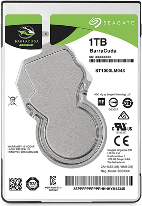 Купить Seagate Guardian BarraCuda ST1000LM048 - Festplatte - 1 TB - intern - 2.5" (6.4 cm) - SATA 6Gb/s - 5400 U/min - Puffer: 128 MB в магазине wardena.ru