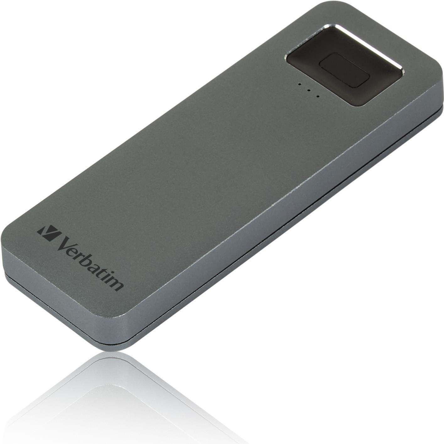 Купить Verbatim Executive Fingerprint Secure - SSD - verschlüsselt - 1TB - extern (tragbar) - USB 3,2 Gen 1 (USB-C Steckverbinder) - 256-Bit-AES (53657) в магазине wardena.ru