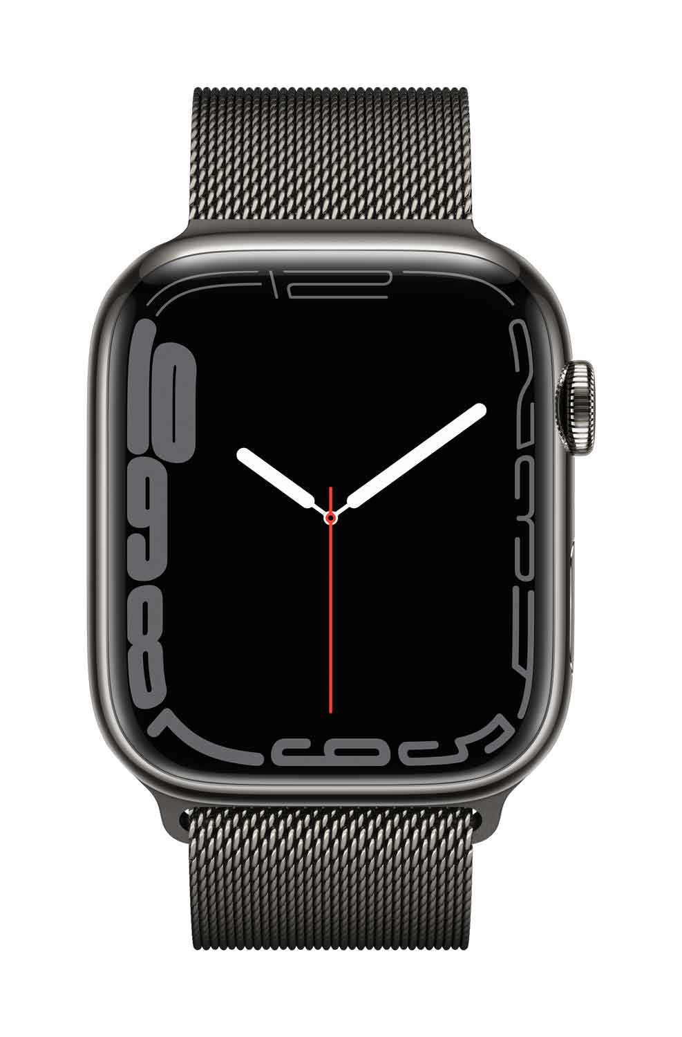 Купить Apple Watch Series 7 (GPS + Cellular) - 45 mm - Graphite Stainless Steel - intelligente Uhr mit Milanaise Armband - Edelstahl - Graphit - Handgelenkgröße: 150-200 mm - 32GB - Wi-Fi, Bluetooth - 4G - 51,5 g (MKL33FD/A) в магазине wardena.ru