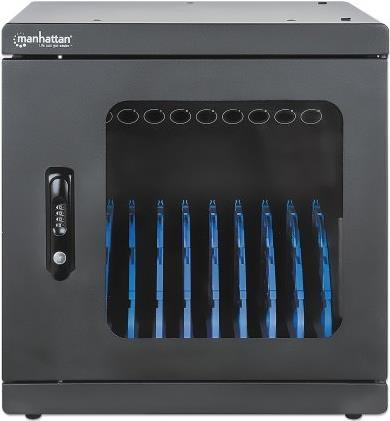Купить MANHATTAN Ladeschrank mit 10 Steckdosen Europäische CEE 7/3-Steckdosen, geräumige Fächer für Geräte bis zu 15.6", abschließbar, an der Wand montierbar, stapelbar, Überspannungsschutz, schwarz (180924) в магазине wardena.ru