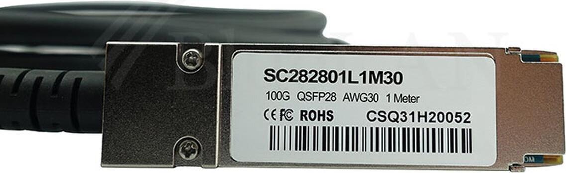 Купить Kompatibles Lenovo 00MP560 BlueLAN SC282801L3M26 QSFP28 Direct Attach Kabel, 100GBASE-CR4, Infiniband EDR, 26AWG, 3 Meter (00MP560-BL) в магазине wardena.ru