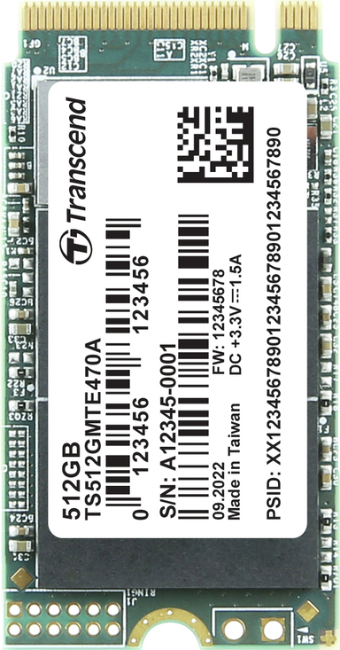 Купить Transcend MTE470A 512 GB Interne M.2 PCIe NVMe SSD 2242 3.0 x4 Retail (TS512GMTE470A) в магазине wardena.ru