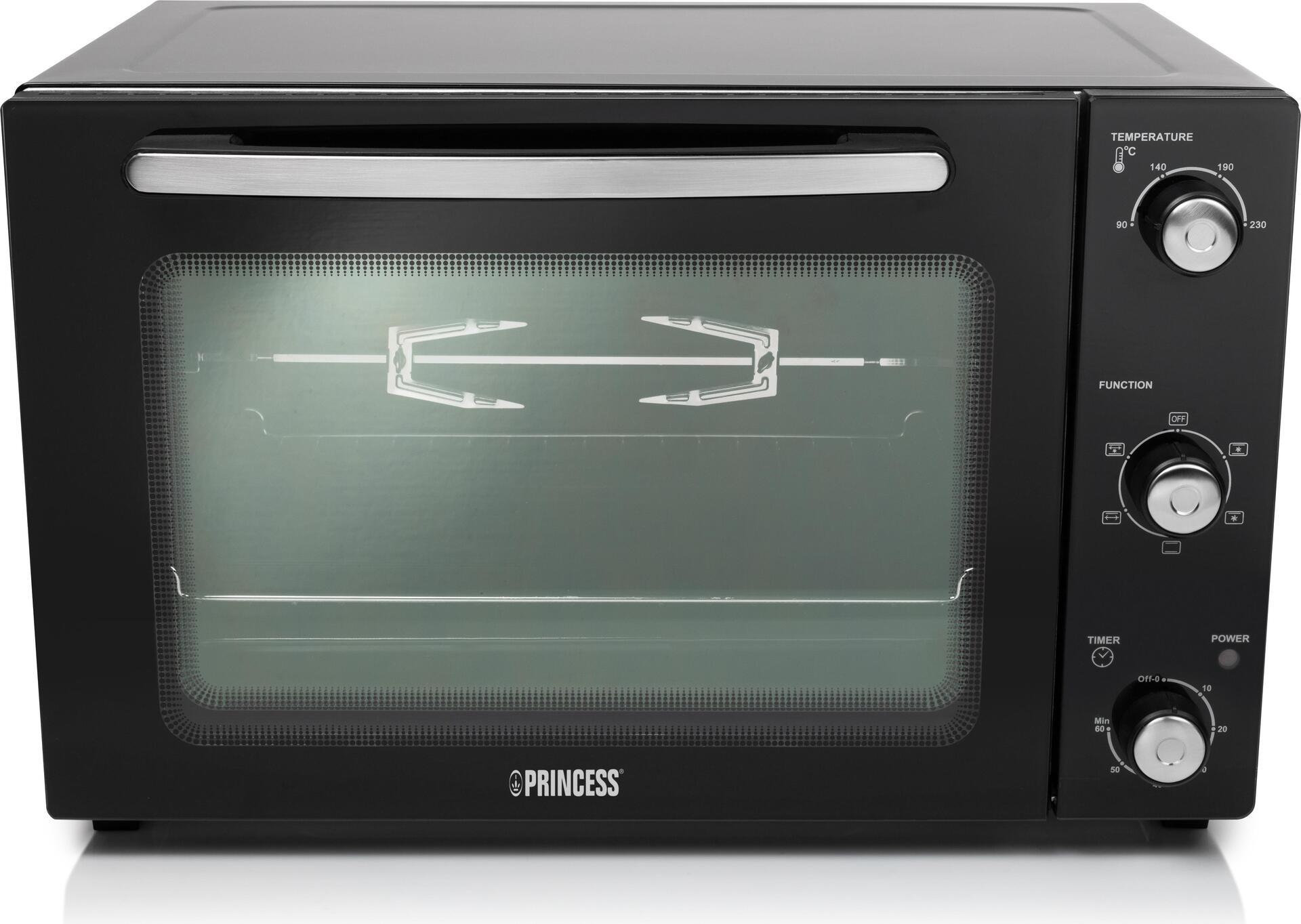Купить Princess 112756 Konvektionsbackofen DeLuxe - 45 l - 1800 W - Schwarz - Drehregler - Glas - CE (01.112756.01.001) в магазине wardena.ru