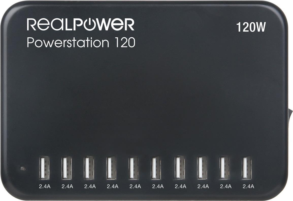 Купить RealPower Power Station 120 Schwarz Indoor (321132) в магазине wardena.ru