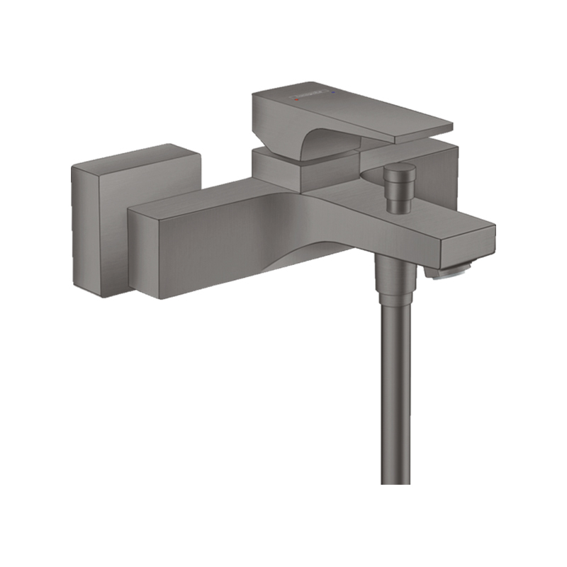Купить Hansgrohe Metropol Смеситель для ванны однорычажный внешнего монтажа с рычажной рукояткой хром-черный матовый 32540340 в магазине wardena.ru