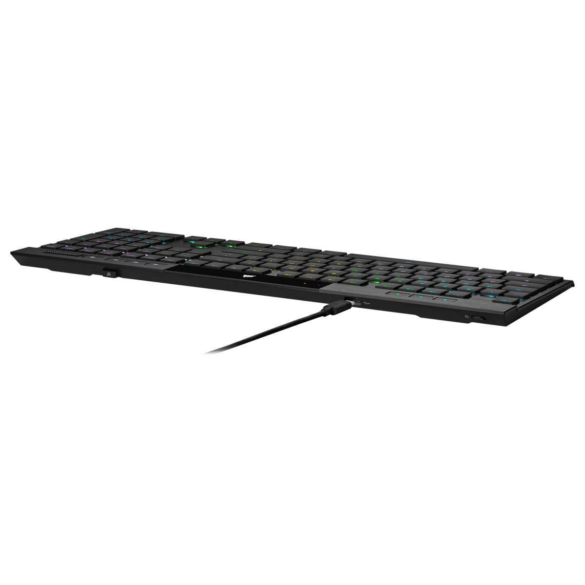 Купить Corsair K100 RGB AIR Ultra-Thin Mechanical Gaming Keyboard DE Tastatur USB + RF Wireless + Bluetooth Deutsch Schwarz (CH-913A01U-DE) в магазине wardena.ru