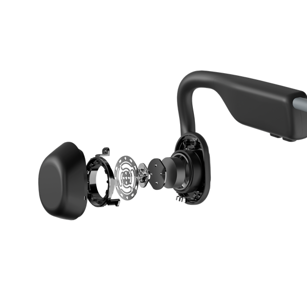 Купить AfterShokz OpenMove - Kopfhörer mit Mikrofon - offenes Ohr - hinter dem Nacken angebracht - Bluetooth - kabellos - Grau (S661GY) в магазине wardena.ru