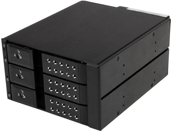 Купить StarTech.com 3-fach 3,5 trägerloser SATA Festplatten Aluminium Wechselrahmen Backplane - 3 Bay 3.5"  (8,9cm) Mobiles HDD Speicher Rack - Mobiles Speicher-Rack - 2.5" (6.4 cm) - Schwarz - für P/N: 25SAT35HDD, PEXMSATA3422 (HSB3SATSASBA) в магазине wardena.ru