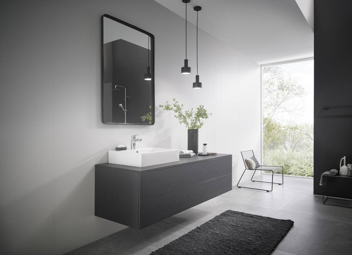 Купить Hansgrohe Logis Смеситель для раковины 100 LowFlow 3,5 л / мин однорычажный со сливным гарнитуром хром 71104000 в магазине wardena.ru