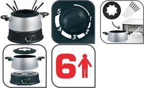 Купить Tefal Fondue EF 3000.10 1200W (schwarz/silber) (EF3000.10) в магазине wardena.ru