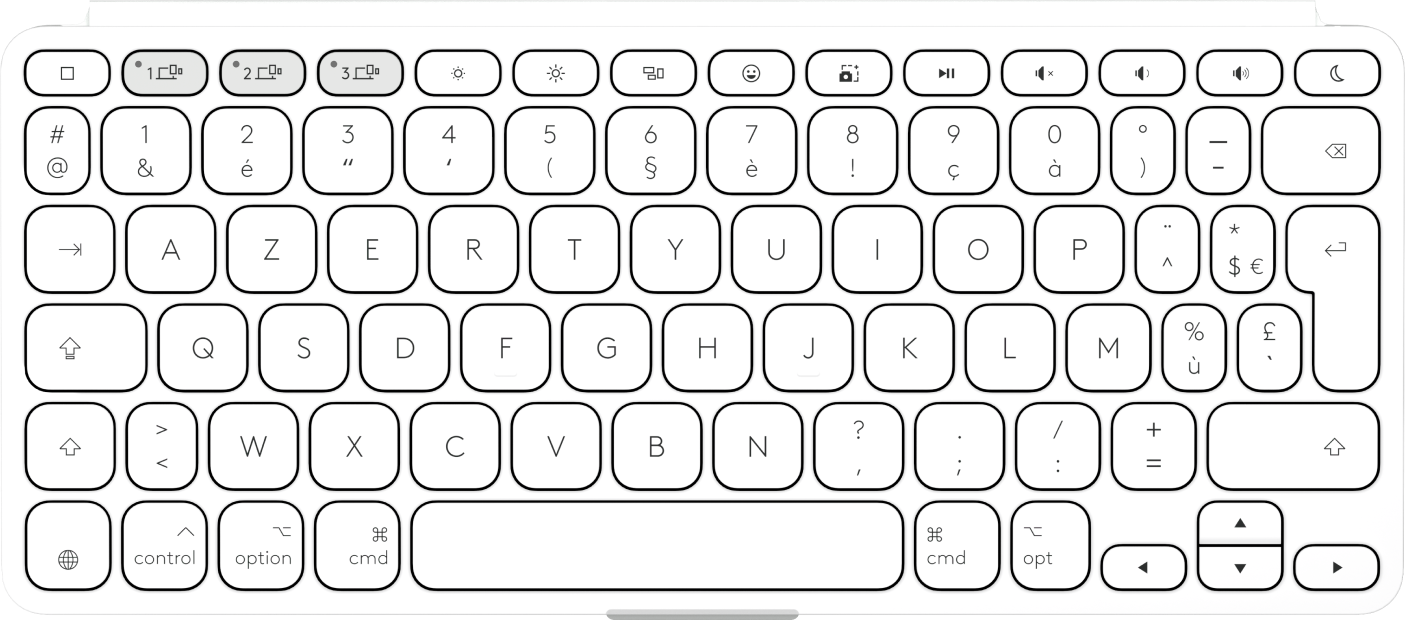 Купить Logitech Keys-To-Go 2 for iPad - Tastatur - built-in cover - kabellos - Bluetooth LE - AZERTY - Französisch - Pale Gray (920-013007) в магазине wardena.ru