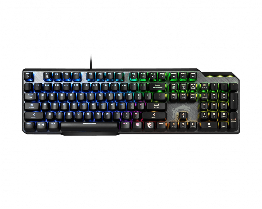 Купить MSI Vigor GK50 Elite - Tastatur - Hintergrundbeleuchtung - USB - USA - Tastenschalter: Kailh Box White (S11-04US256-CLA) в магазине wardena.ru