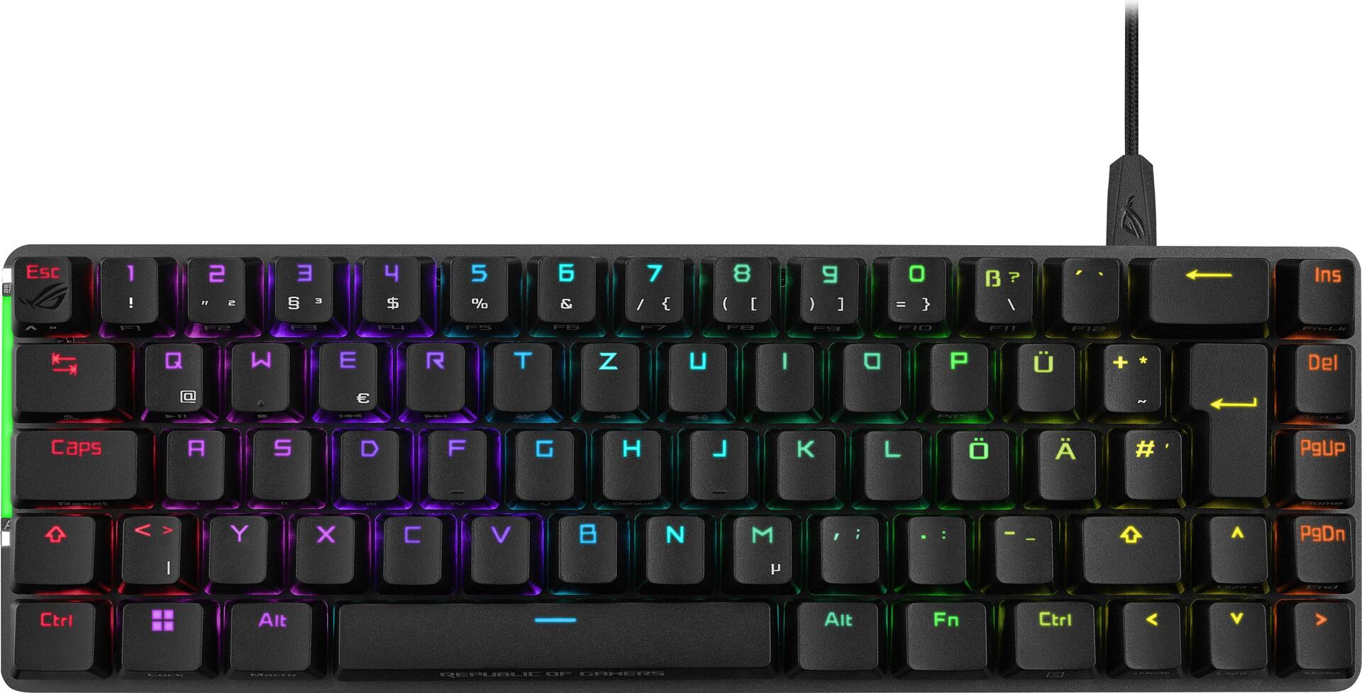 Купить ASUS ROG Falchion Ace BLK Tastatur USB QWERTZ Deutsch Schwarz (90MP0346-BKDA01) в магазине wardena.ru