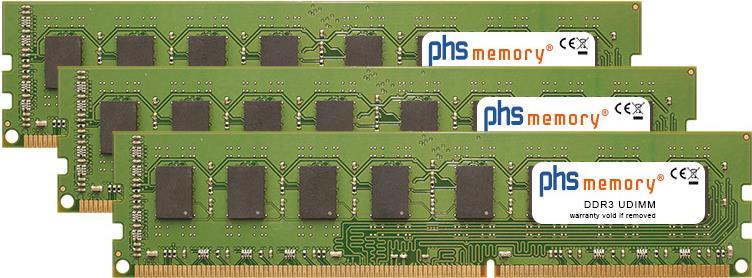 Купить PHS-memory 12GB (3x4GB) Kit RAM Speicher passend für Medion MT7 MED MT 567 DDR3 UDIMM 1333MHz PC3-10600U (SP389558) в магазине wardena.ru