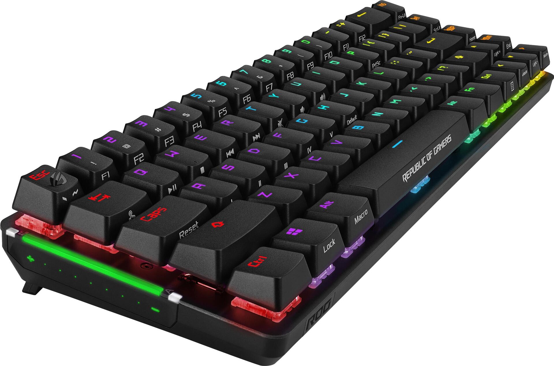 Купить ASUS ROG Falchion - Tastatur - Hintergrundbeleuchtung - kabellos - USB, 2.4 GHz - AZERTY - Französisch - Tastenschalter: CHERRY MX RGB Red (90MP01Y0-BKFA01) в магазине wardena.ru