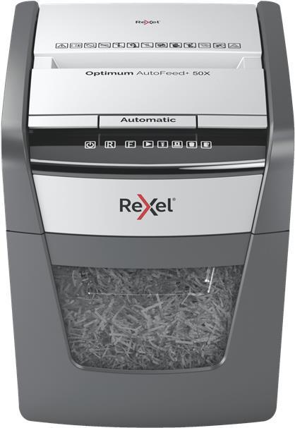 Купить Rexel Optimum AutoFeed+ 50X - Vorzerkleinerer - Kreuzschnitt - 4 x 28 mm - P-4 (2020050XEU) в магазине wardena.ru