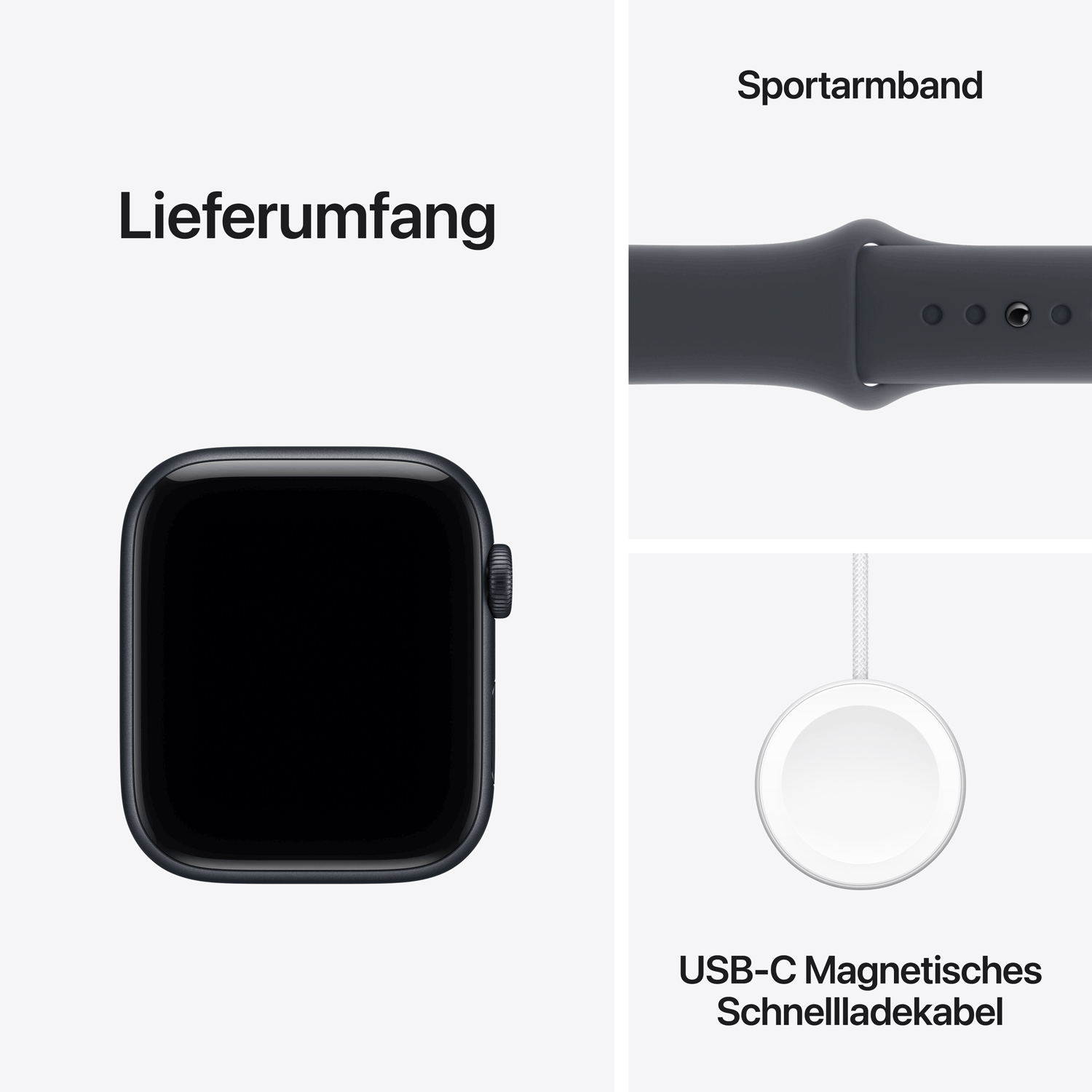 Купить Apple Watch SE 3 Aluminium 44mm Mitternacht (Sportarmband mitternacht) M/L (MEHQ4ZR/A) в магазине wardena.ru
