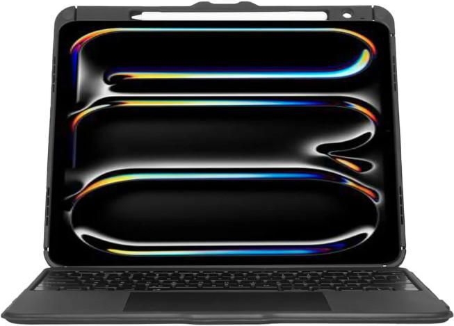 Купить Targus Versavu - Tastatur und Foliohülle - mit Trackpad - hinterleuchtet - kabellos - Bluetooth 5.0 - QWERTY - Nordisch - Schwarz (THZ989NO) в магазине wardena.ru