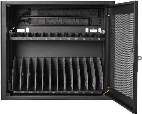 Купить V7 CHGSTA12AC-1K - Gehäuse - für 12 Tablets / Notebooks - verriegelbar - hochwertiger, kalt gerollter Stahl - Schwarz - Bildschirmgröße: bis zu 38,1 cm (bis zu 38,10cm (15") ) - Wandmontage, Schreibtisch (CHGSTA12AC-1K) в магазине wardena.ru