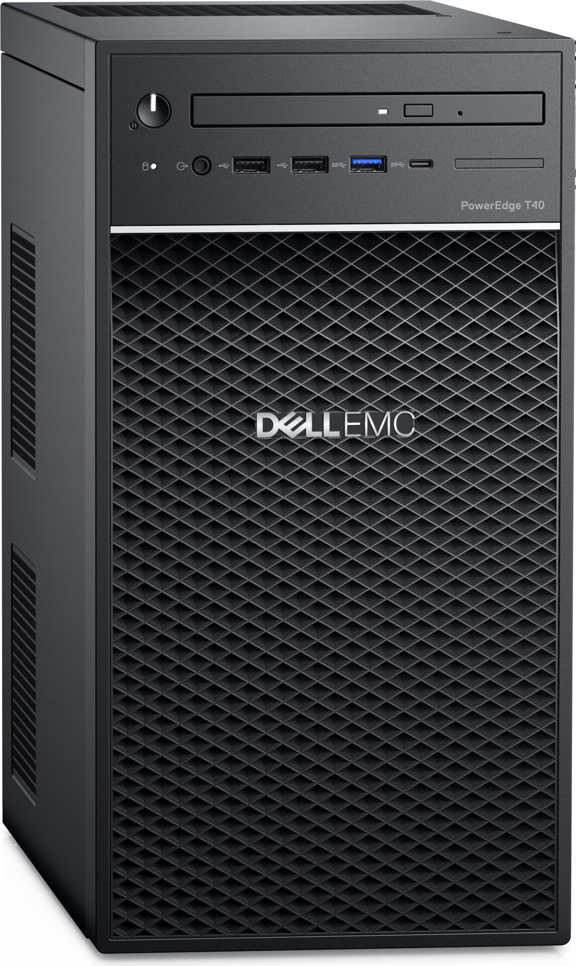 Купить Dell EMC PowerEdge T40 - Server - Tower - 1-Weg - 1 x Xeon E-2224G / 3.5 GHz - RAM 8 GB - HDD 1 TB - DVD-Writer - UHD Graphics P630 - GigE - kein Betriebssystem - Monitor: keiner - Schwarz - BTS - mit 1 Jahr Vor-Ort-Basi (550HK) в магазине wardena.ru