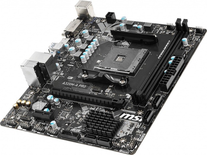 Купить MSI A320M-A PRO - Motherboard - micro ATX - Socket AM4 - AMD A320 - USB 3,1 Gen 1 - Gigabit LAN - Onboard-Grafik (CPU erforderlich) - HD Audio (8-Kanal) (7C51-001R) в магазине wardena.ru