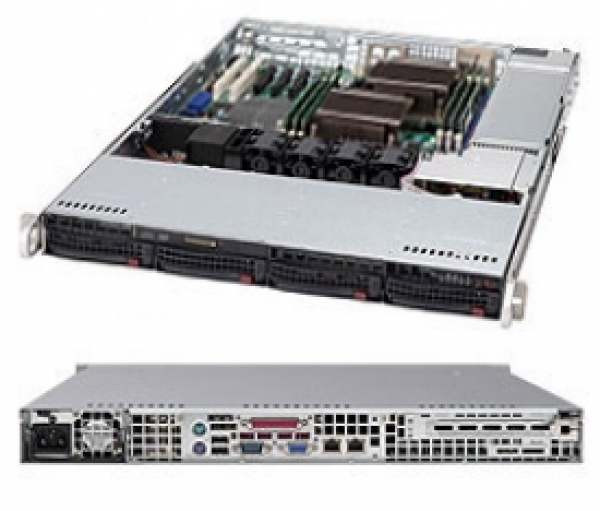 Купить Chassis Supermicro CSE-815TQC-605CB 1U 600W Hot-Swap 4xHDD SATA/SAS в магазине wardena.ru
