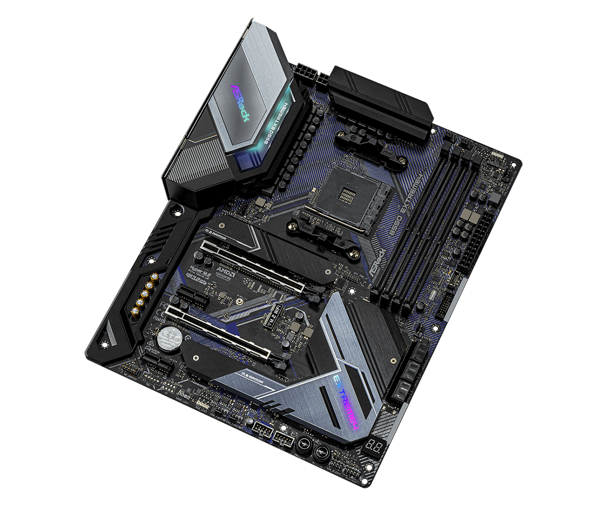 Купить ASRock B550 Extreme4 - Motherboard - ATX - Socket AM4 - AMD B550 - USB-C Gen2, USB-C Gen1, USB 3.2 Gen 1, USB 3.2 Gen 2 - 2.5 Gigabit LAN - Onboard-Grafik (CPU erforderlich) - HD Audio (8-Kanal) (90-MXBDE0-A0UAYZ) в магазине wardena.ru