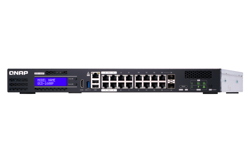 Купить QNAP QGD-1600P Managed Gigabit Ethernet (10/100/1000) Schwarz - Grau Power over Ethernet (PoE) (QGD-1600P-8G) в магазине wardena.ru