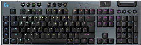 Купить Logitech G G915 X - Tastatur - LIGHTSPEED - Hintergrundbeleuchtung - kabellos - 2.4 GHz, Bluetooth, USB - QWERTY - US International - Tastenschalter: GL Linear - Schwarz (920-012698) в магазине wardena.ru