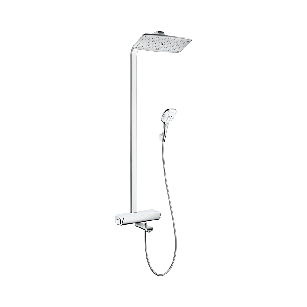 Купить Hansgrohe Raindance E Showerpipe 360 1jet с термостатом для ванны хром-белый матовый 27113400 в магазине wardena.ru