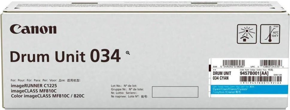Купить Canon 034 - Cyan - Trommel-Kit - für ImageCLASS MF810Cdn, MF820Cdn, imageRUNNER C1225iF (9457B001) в магазине wardena.ru