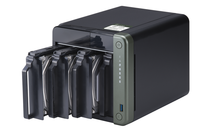 Купить QNAP TS-453D NAS Tower Eingebauter Ethernet-Anschluss Schwarz J4125 (TS-453D-8G/24TBVN) в магазине wardena.ru