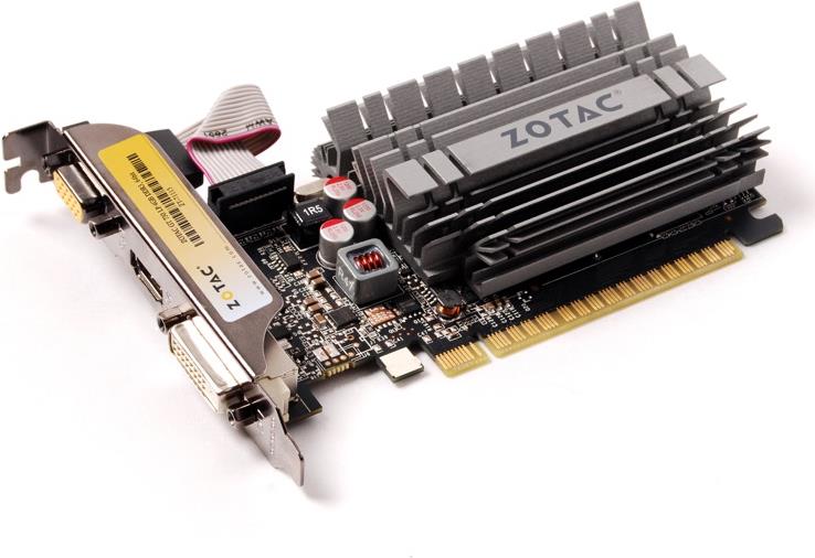 Купить ZOTAC GeForce GT 730 - Grafikkarten - GF GT 730 - 4GB DDR3 - PCIe 2,0 x16 Low Profile - DVI, D-Sub, HDMI - ohne Lüfter (ZT-71115-20L) в магазине wardena.ru