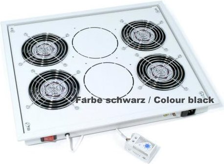 Купить Triton - Rack-Lüftereinsatz mit Thermostat (4 Lüfter) - RAL 9005 (RAB-CH-X04-X3) в магазине wardena.ru