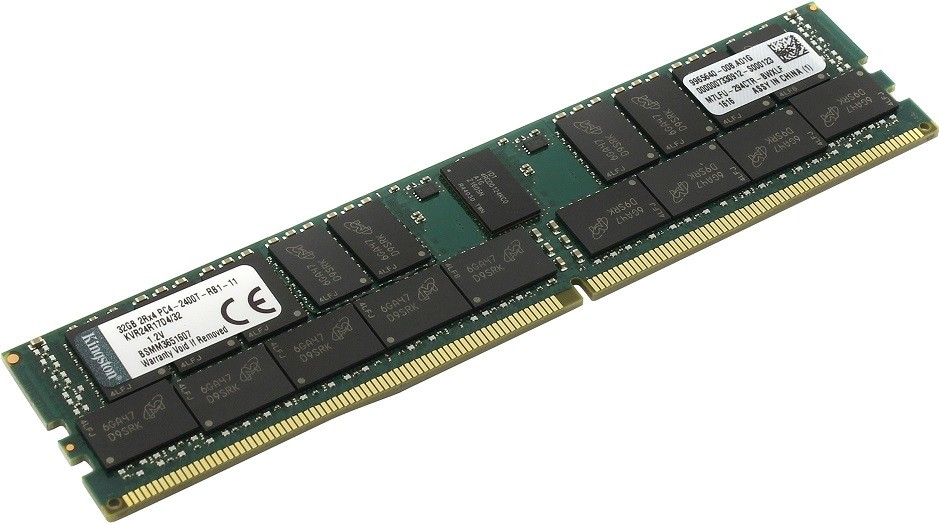 Купить Kingston ValueRAM - DDR4 - Modul - 32GB - DIMM 288-PIN - 2400 MHz / PC4-19200 - CL17 registriert - Parität - ECC (KVR24R17D4/32) в магазине wardena.ru