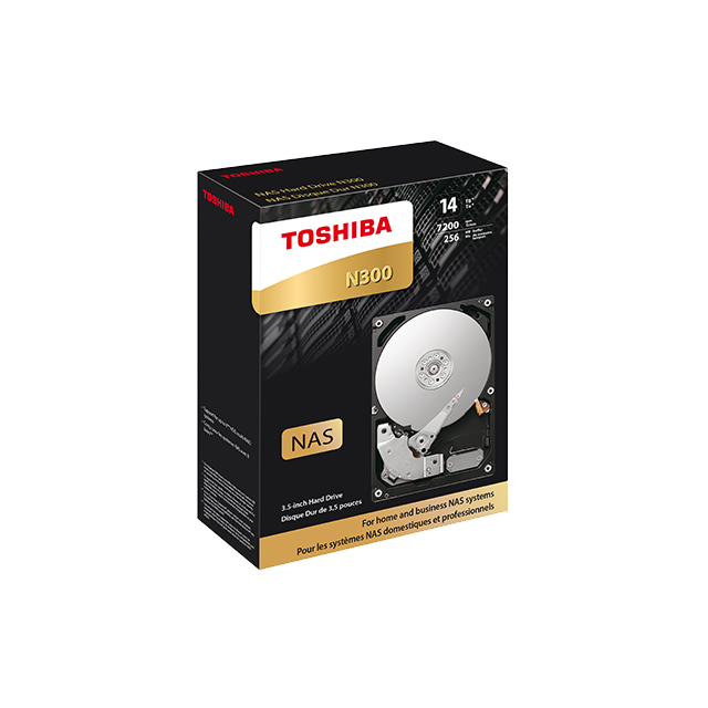 Купить Toshiba N300 NAS - Festplatte - 14 TB - intern - 3.5" (8.9 cm) - SATA 6Gb/s - 7200 U/min - Puffer: 256 MB (HDWG21EUZSVA) в магазине wardena.ru