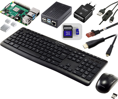 Купить TRU COMPONENTS Pro Set Raspberry Pi® 4 B 4 GB 4 x 1.5 GHz inkl. Netzteil, inkl. Gehäuse, inkl. Kühlkörper, inkl. HDMI™-Kabel, inkl. Tastatur, inkl. Maus в магазине wardena.ru