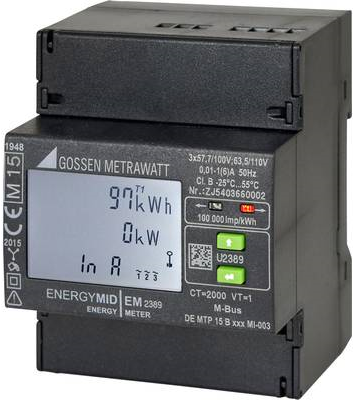 Купить Gossen Metrawatt U2389-V016 Drehstromzähler mit Wandleranschluss digital MID-konform: Ja (U2389-V016) в магазине wardena.ru