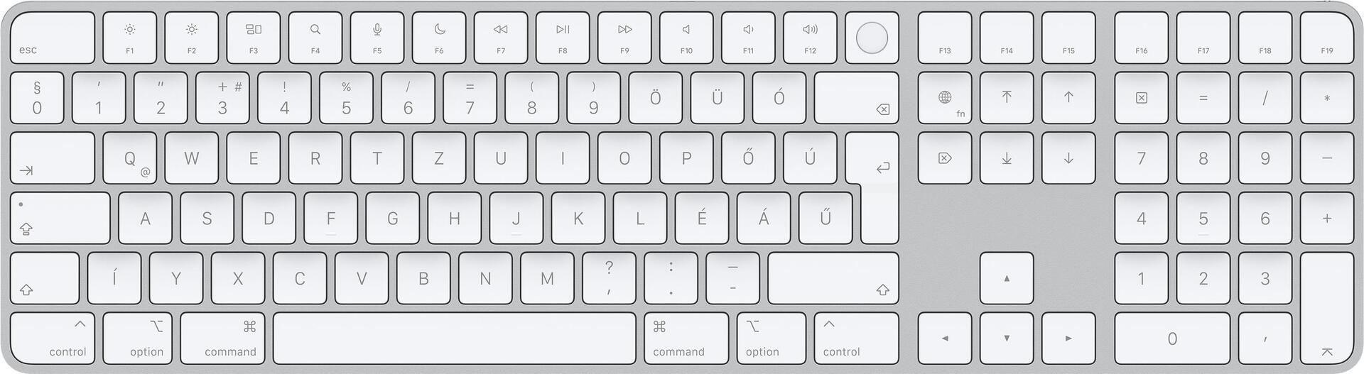 Купить Apple Magic Keyboard with Touch ID and Numeric Keypad - Tastatur - Bluetooth, USB-C - QWERTZ - Ungarisch - für iMac (Anfang 2021), Mac mini (Ende 2020), MacBook Air (Ende 2020), MacBook Pro (MK2C3MG/A) в магазине wardena.ru