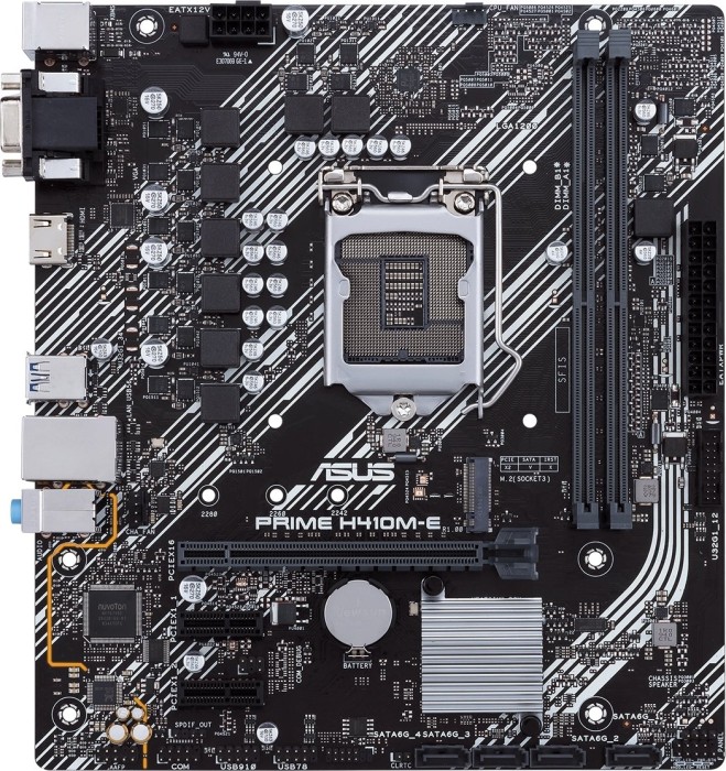 Купить ASUS PRIME H410M-E - Motherboard - micro ATX - LGA1200-Sockel - H410 Chipsatz - USB 3.2 Gen 1 - Gigabit LAN - Onboard-Grafik (CPU erforderlich) - HD Audio (8-Kanal) (90MB13H0-M0EAYC) в магазине wardena.ru