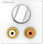 Купить Kindermann 7456-518 Poti (Cinch L/R) Anschlussblende mit Kabelp., w/RAL 9010 (7456000518) в магазине wardena.ru