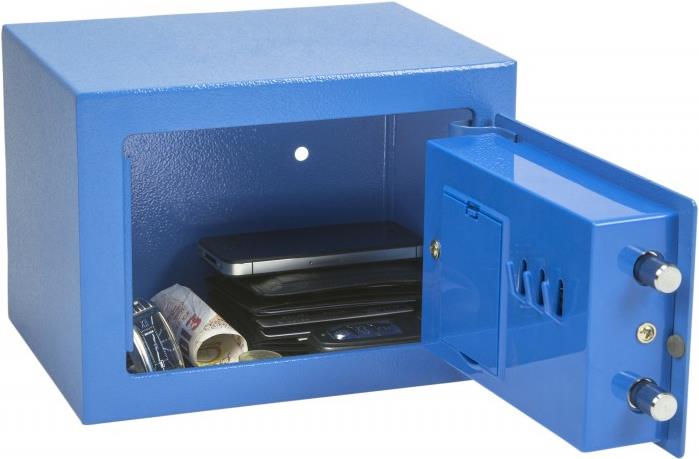 Купить phoenix Einbruchschutz-Tresor COMPACT, blau für Wertgegenstände und Bargeld, empfohlen für 1.500 EUR - 1 Stück (SS0721EB) в магазине wardena.ru