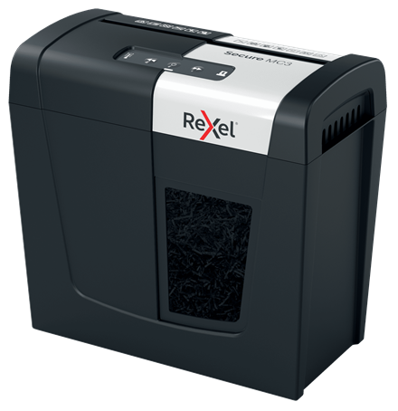 Купить Rexel Secure MC3 Aktenvernichter Kreuzschreddern 60 dB Schwarz - Silber (2020128EU) в магазине wardena.ru