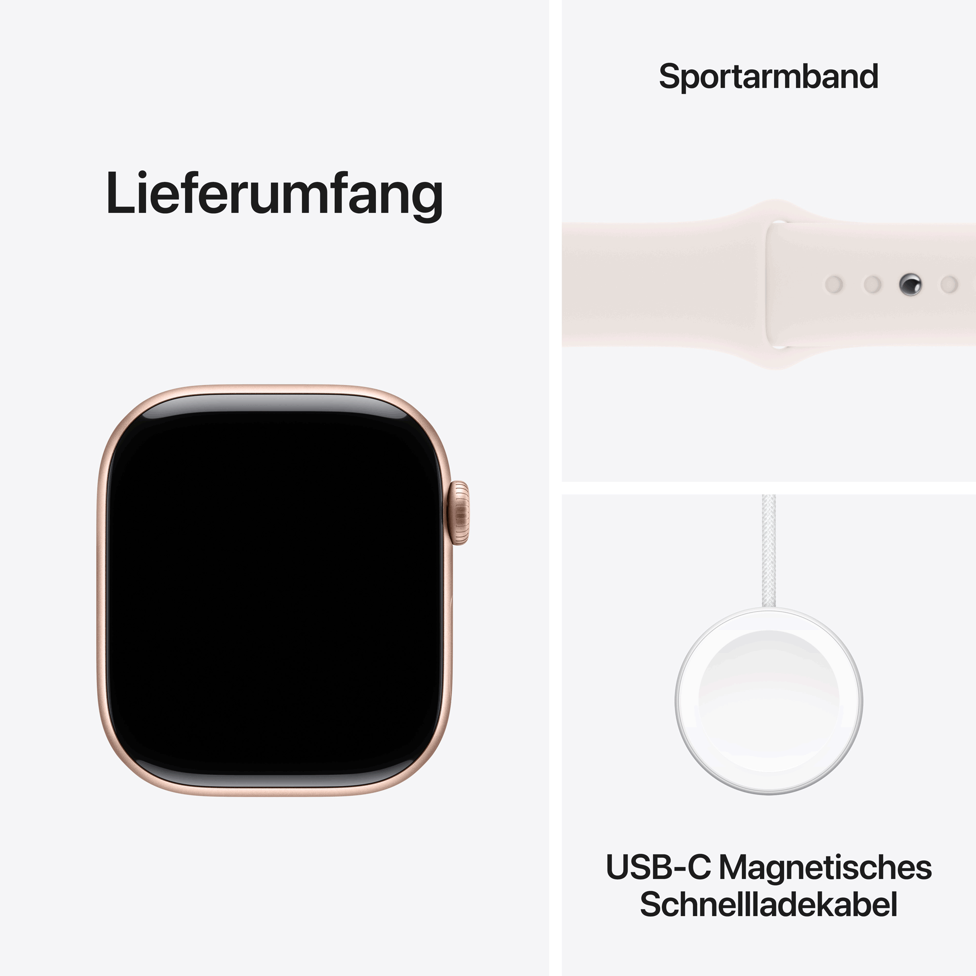 Купить Apple Watch Series 10 GPS + Cellular 46mm Rose Gold Aluminium Case mit Light Blush Sport Band - M/L (MWY73QF/A) в магазине wardena.ru