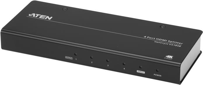 Купить ATEN VanCryst VS184B - Video-/Audio-Splitter - 4 x HDMI - Desktop (VS184B-AT-G) в магазине wardena.ru