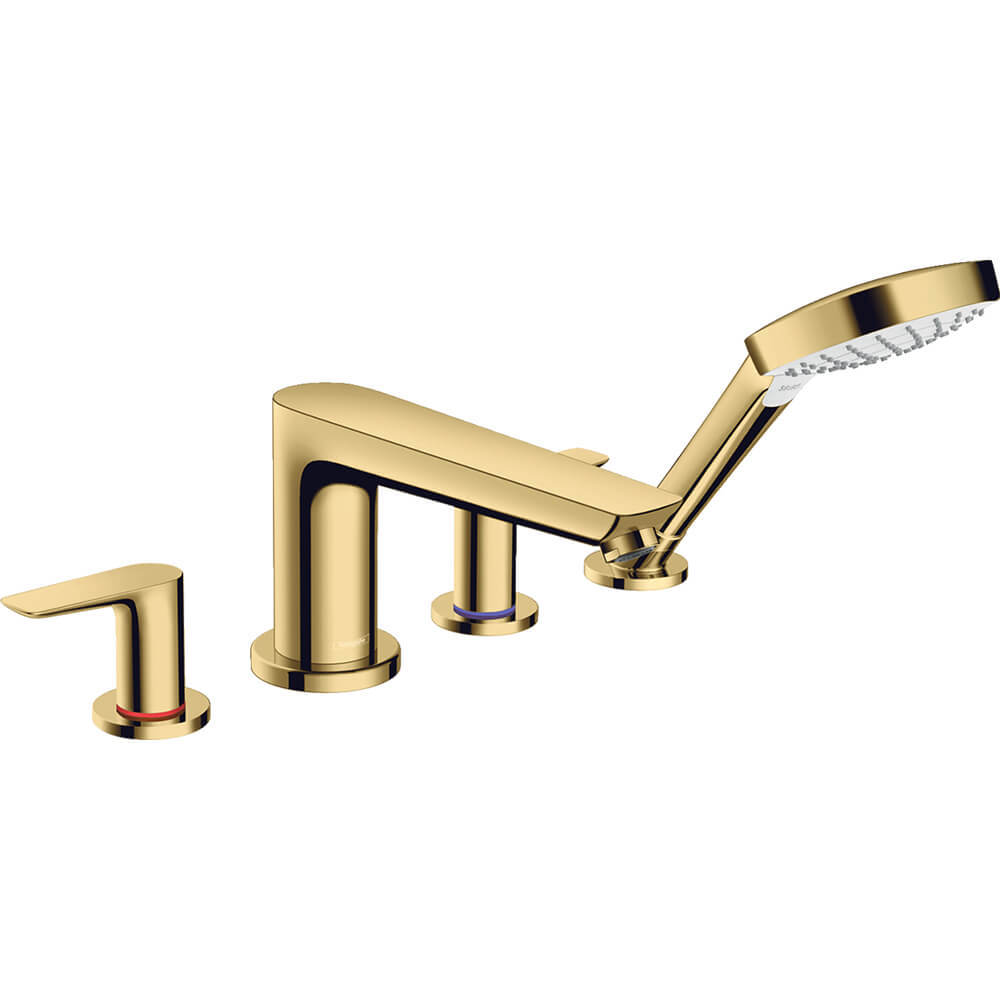 Купить Hansgrohe Talis E Смеситель на край ванны на 4 отверстия золото 71748990 в магазине wardena.ru