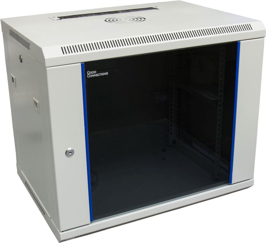 Купить 19" Wandgehäuse, 9HE, lichtgrau (RAL7035) 600 x 450mm, fertig montiert, Good Connections® (GC-R0004) в магазине wardena.ru